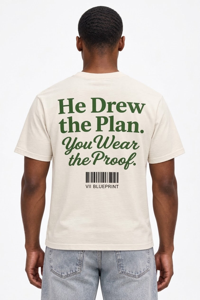He Drew the Plan T-Shirt (Cream) SVNWOLF