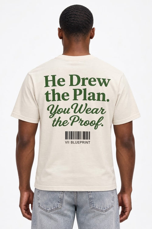 He Drew the Plan Crewneck (Cream) SVNWOLF