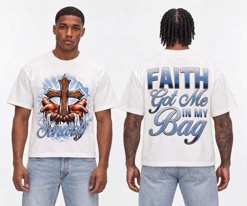 Faith Got Me In My Bag T-Shirt (White) SVNWOLF