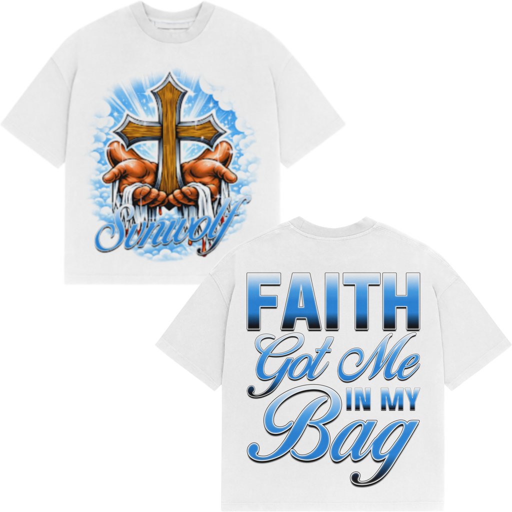 Faith Got Me My Bag Crewneck (Vintage White)